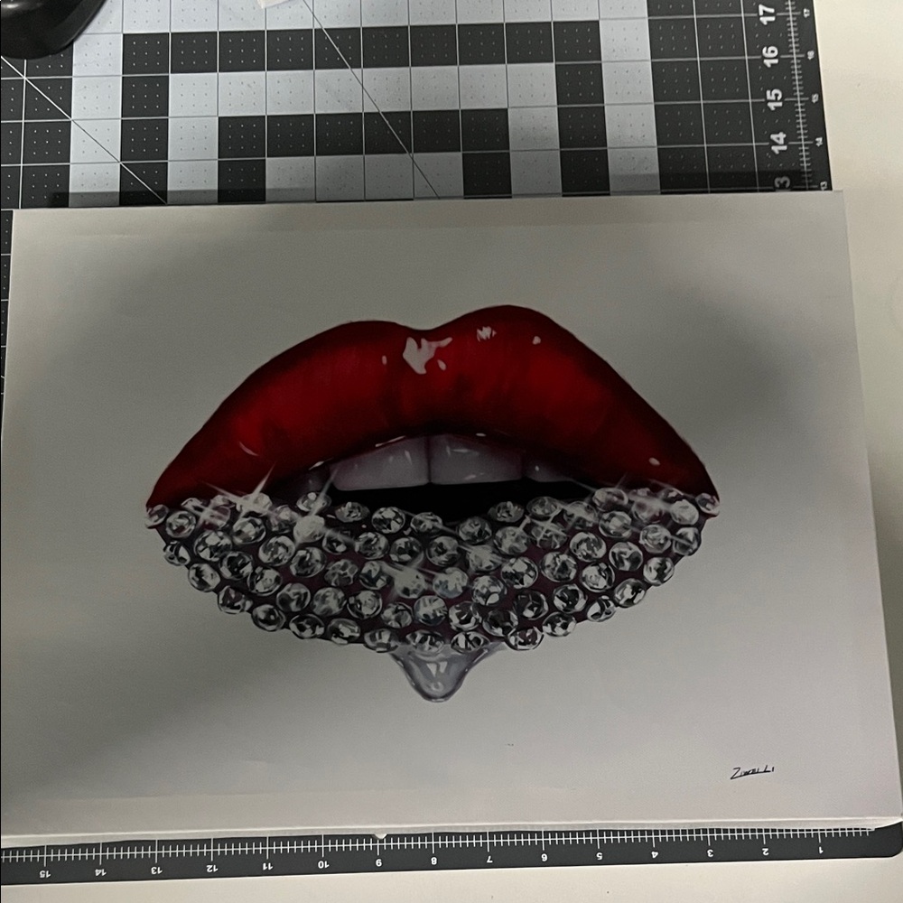 Zane Red Lips Art Print